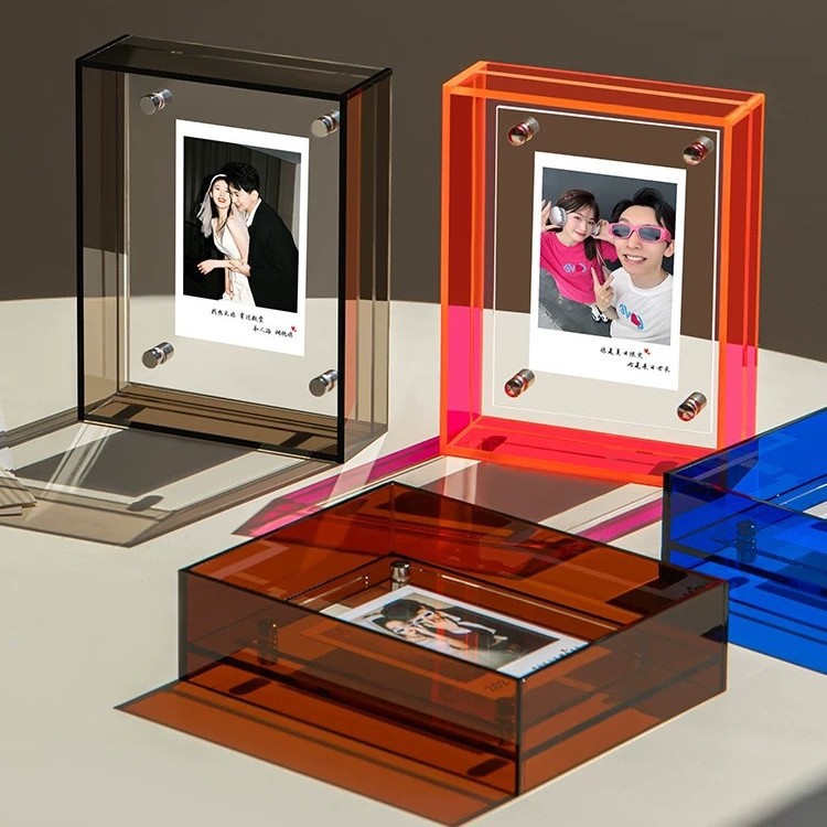 亚克力相框 可爱创意摆台 ins风透明彩色画框个性A4照片