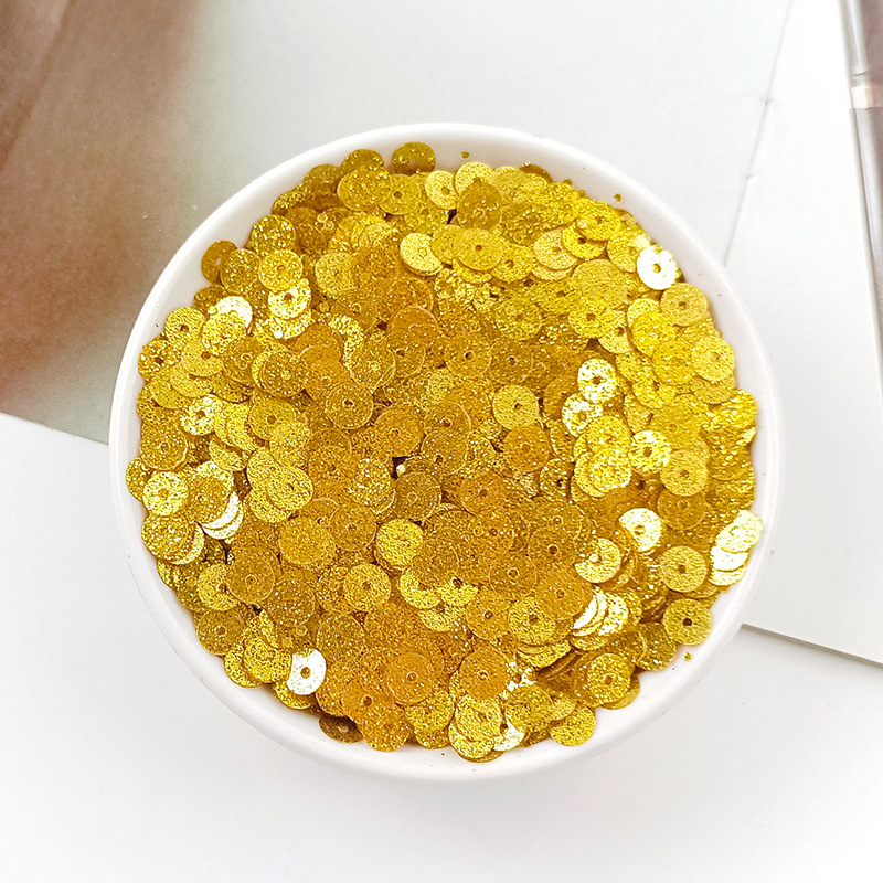 Yaluo PET lentejuelas 6MM ronda plana agujero medio DIY plata fondo multicolor de detección de Chuck de comercio exterior color mezclado PIN de fábrica