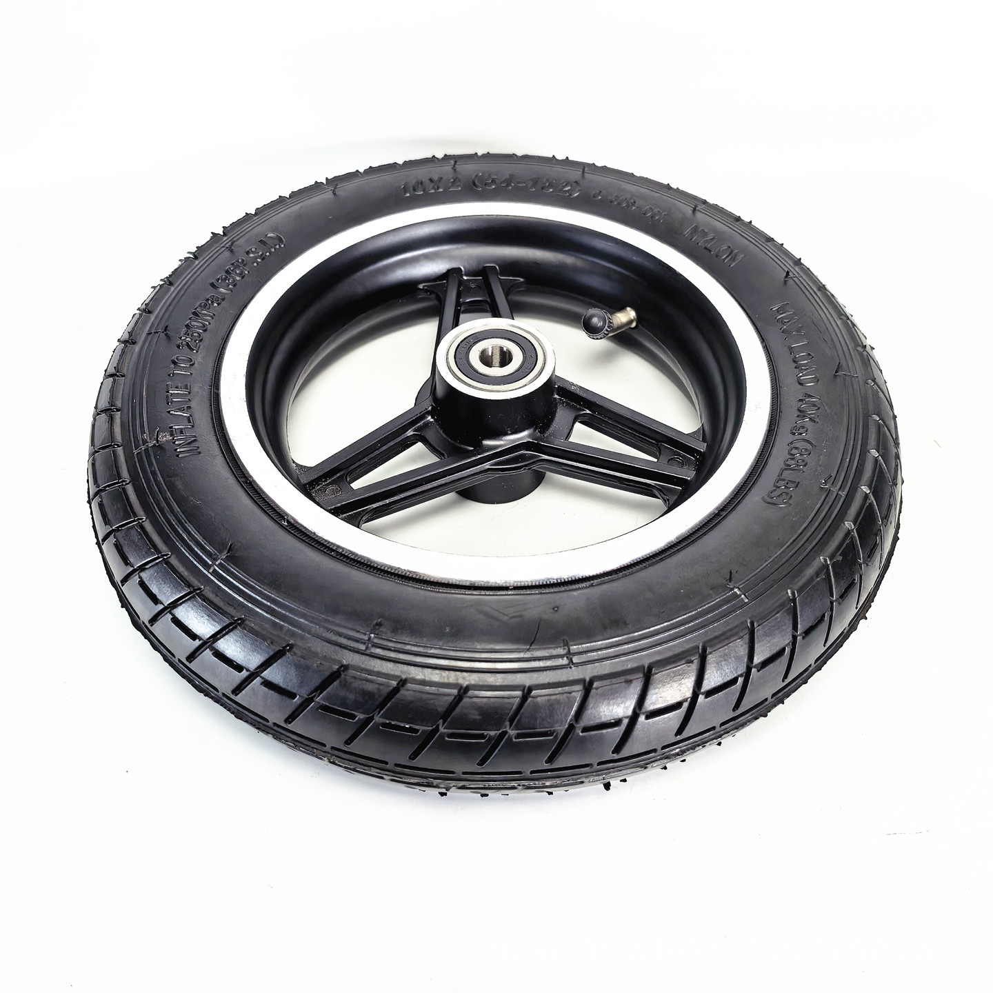 10inch Electric wheelchair, go-kart, shopping cart pneumatic tire wheel assembly 10x2.0 inner and outer tire complete wheel accessories