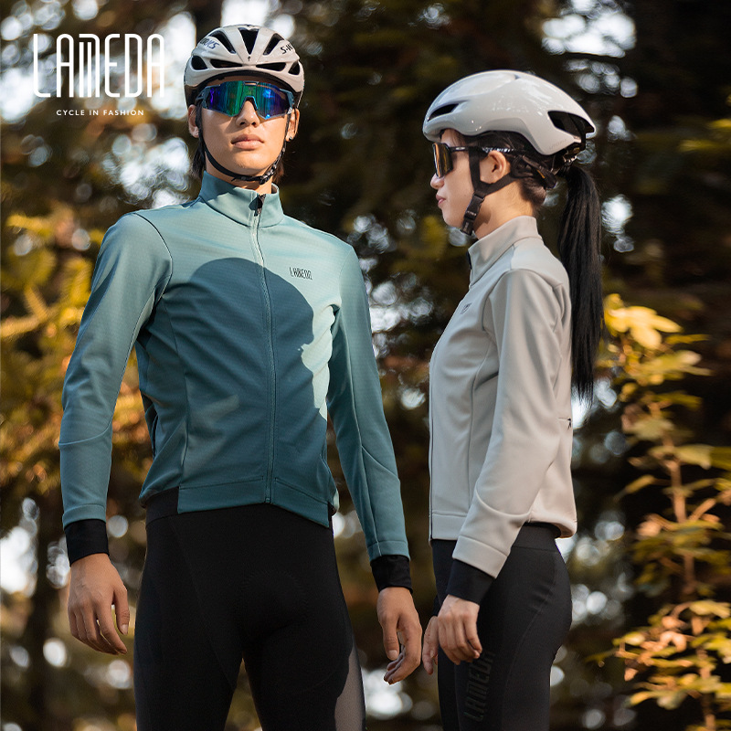 Lanpada Otoño e Invierno bicicleta a prueba de viento polar ciclismo ropa caliente impermeable ciclismo cálido compuesto de manga larga