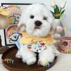 ペットの首輪猫と犬の三角スカーフクレヨンしんちゃんプリントスカーフ中小型犬かわいい漫画の装飾