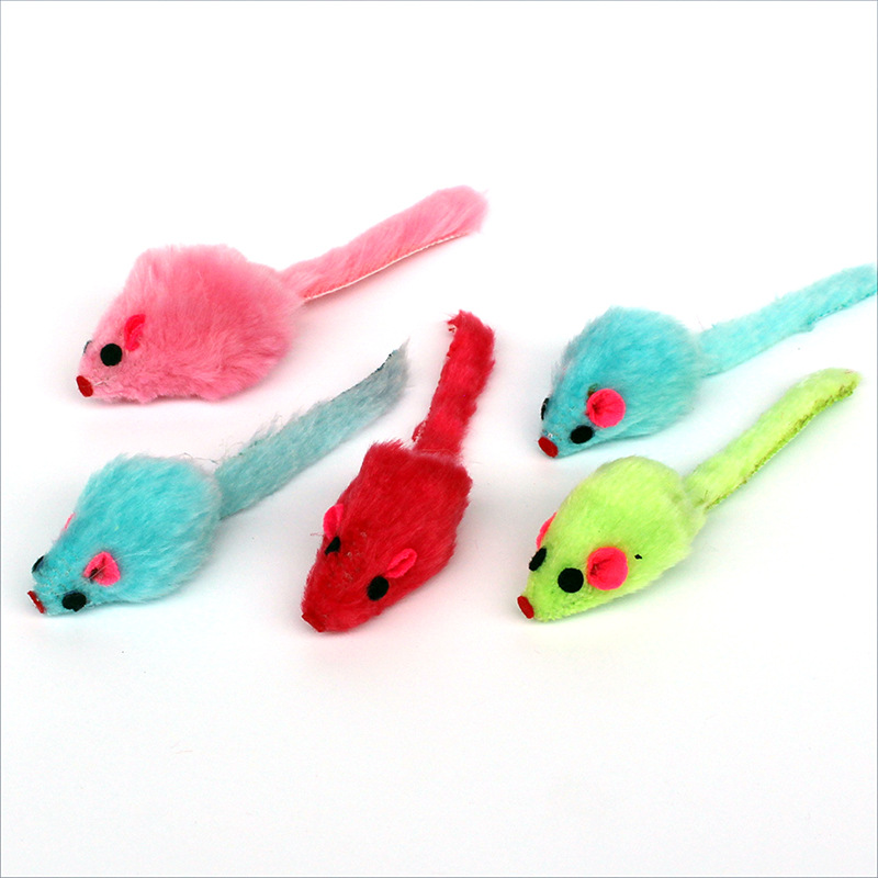 Gato juguete felpa ratón colorido pluma ratón gato auto-Hola juguete arena sonido divertido gato mascota