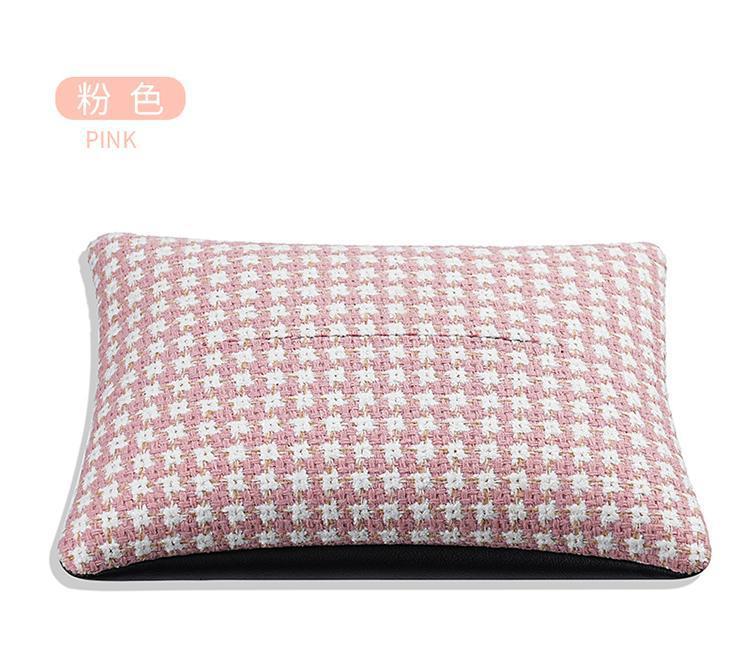 Houndstooth pattern car tissue box, car sun visor tissue box, creative seat back multifunctional in-car hanging tissue holder