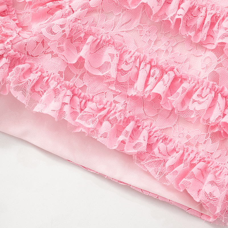 Mono ajustado sexy con cuello bajo y costuras de encaje para mujer