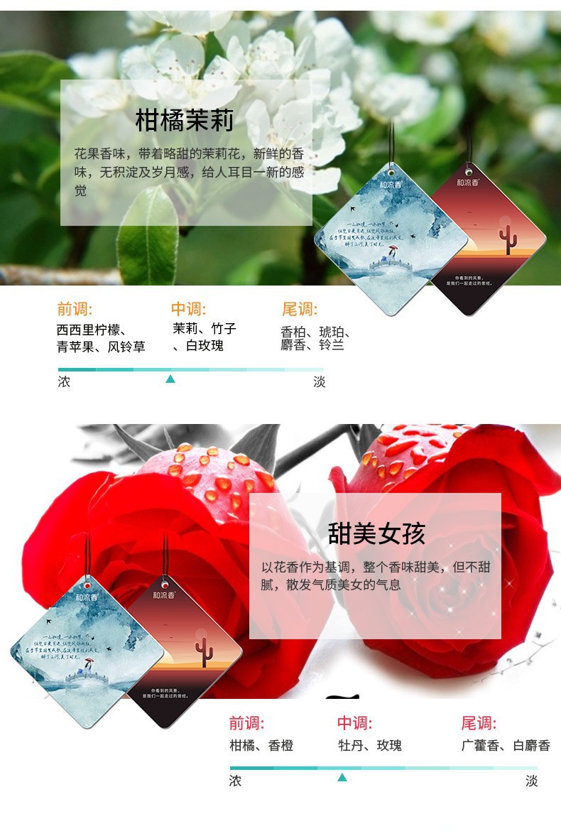Heiliuxiang Car Perfume Creative Gift Pendant Paper Fragrance Tablets Fragrance DIY Essential Oil Deodorizing Aromatic Fragrance