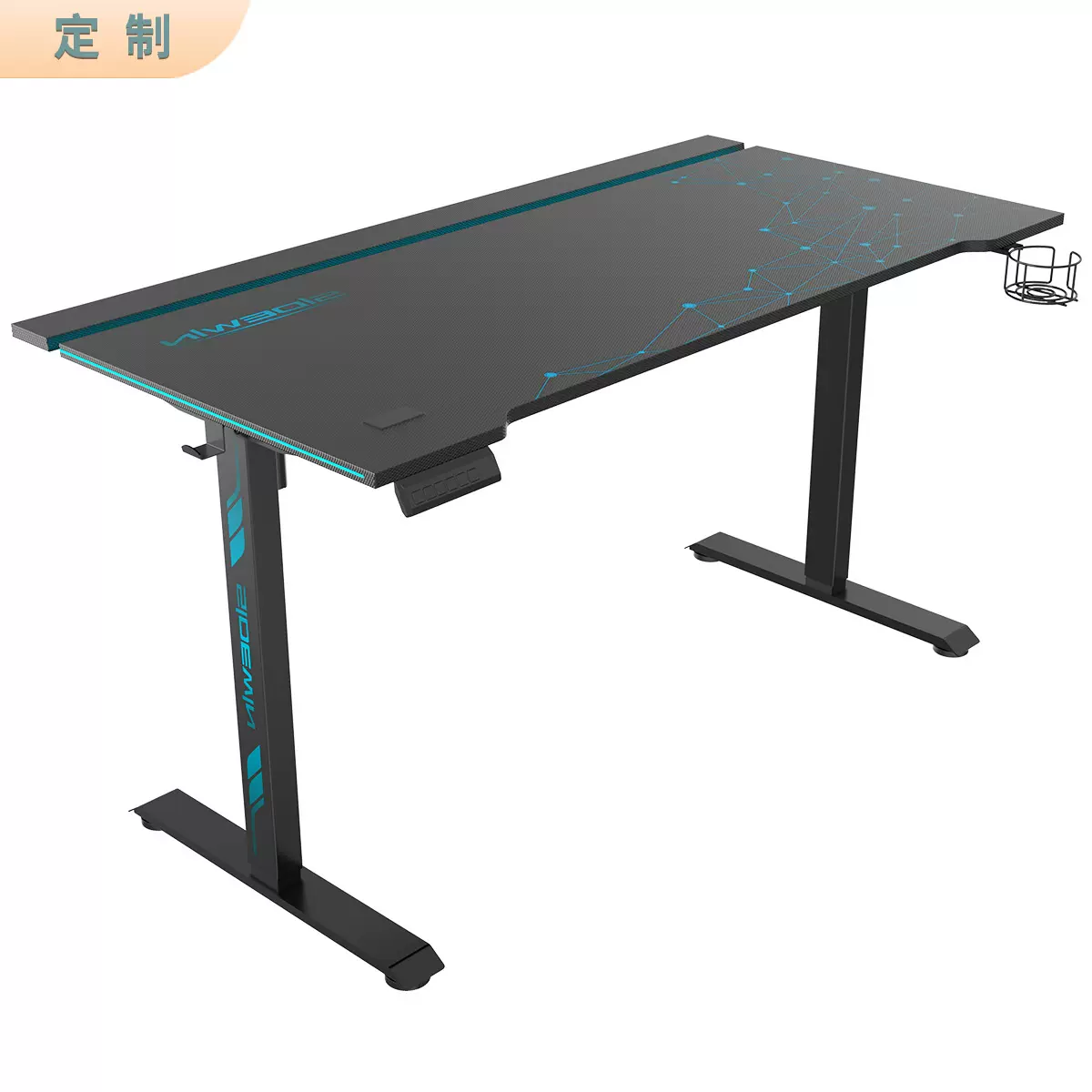 定制贴牌智能升降电竞桌电脑桌办公室可电动升降桌子gaming table