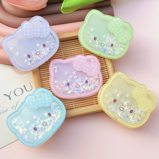New style quicksand Sanrio KT cat acrylic diy accessories mobile phone case hairpin hair accessories patch material
