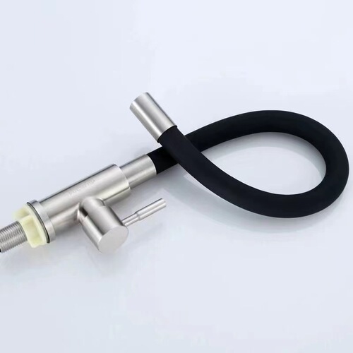 304 stainless steel single cold water faucet colored brushed swivel anti-splash kitchen sink faucet