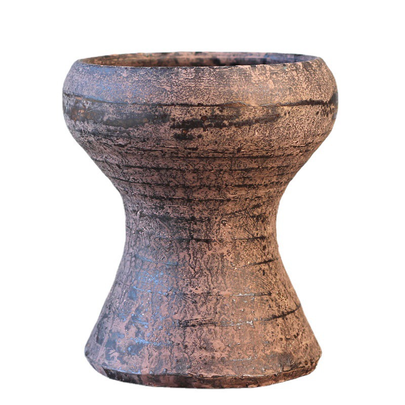 Gran diámetro maceta suculenta maestro acantilado pila de gres hecho a mano vintage arcilla alta decoración florero transpirable estilo chino