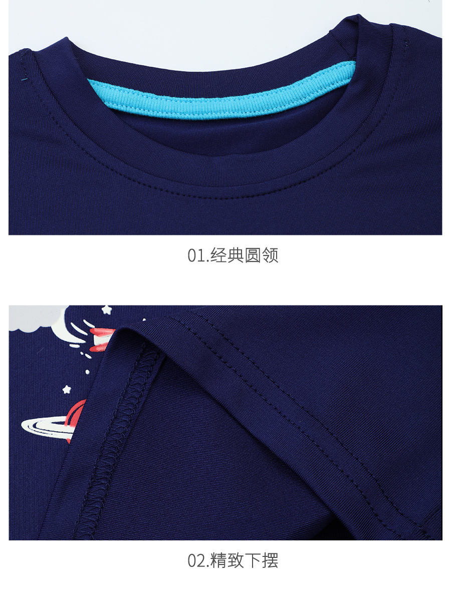 Ropa para niños, camiseta de manga corta para niños, novedad de verano 2025, diseño espacial, camiseta de verano de manga corta para niños
