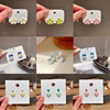 925 Needles earrings female summer fresh A small minority Ear Studs Daisy Simplicity Flower Versatile Ear Studs wholesale