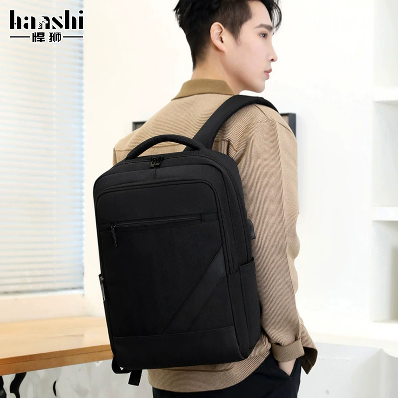 Backpack, fashionable waterproof bag for traveling, capacious laptop, business version, high-end, worn on the shoulder