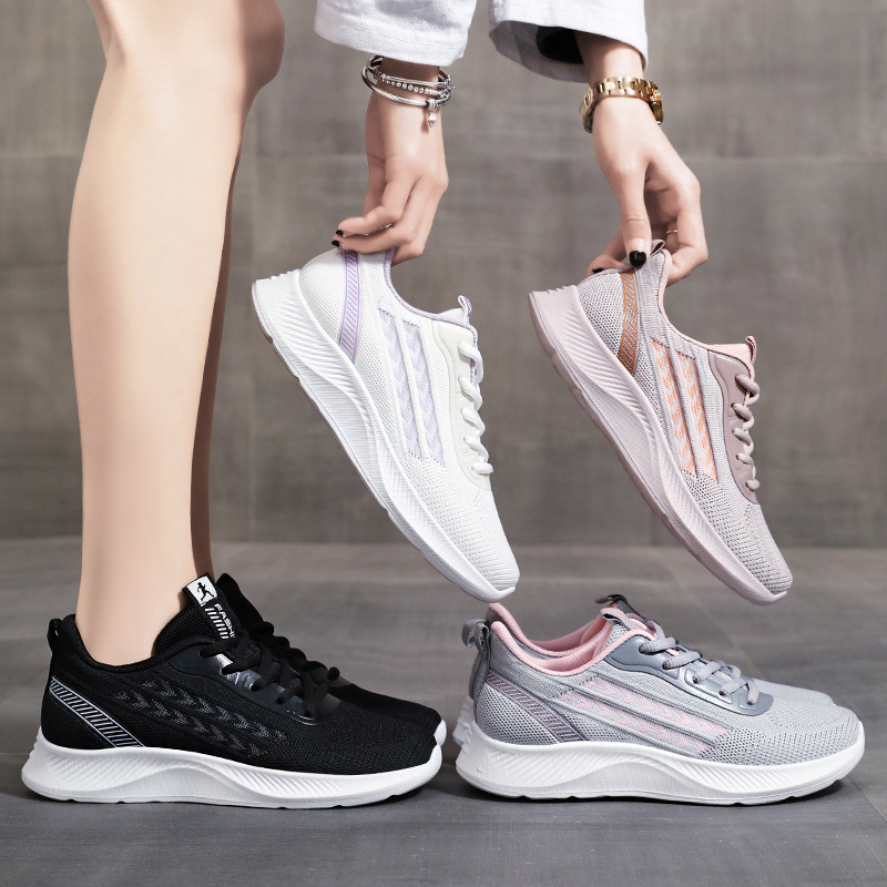 Zapatos de Mujer, Primavera 2026, Nuevos Zapatos Deportivos Transpirables, Dropshipping Transfronterizo, Zapatos Individuales, Zapatos Casuales de Moda, Zapatos de Malla Tejida