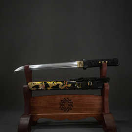 龙泉手工一体防身短刀东洋胁差日本刀冷兵器wakizashi外贸 未开刃