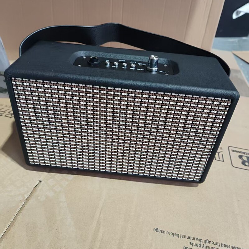 4-Inch 45W Bluetooth Speaker Outdoor Speaker Leather Case Square Dance Speaker Performance Speaker in Stock Special Price