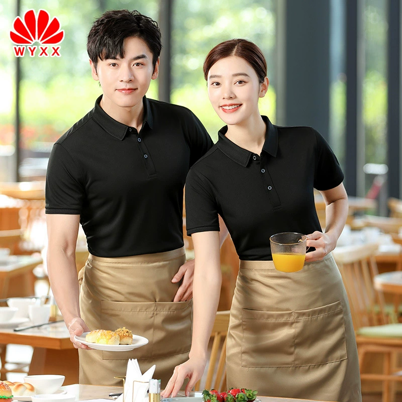Гостиничный Кейтеринг Комбинезоны Рубашка поло с короткими рукавами Супермаркет Молочный чай Ресторан Отель Инструменты Футболка Печать