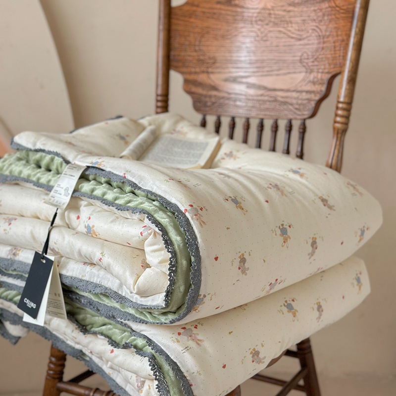 면 거즈 비니 퀼트 - 라야 토끼