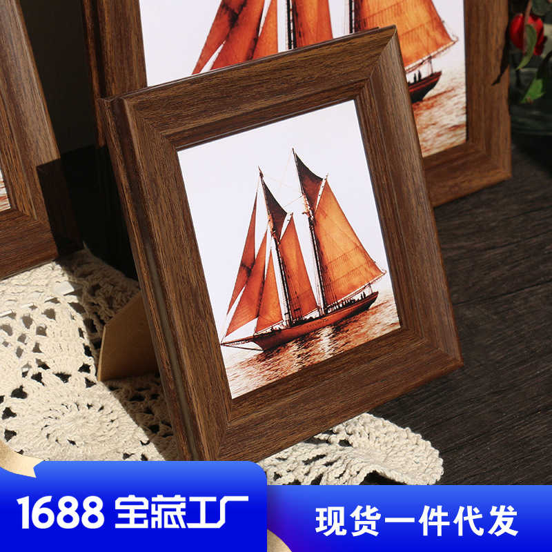 Square American 7-inch 8-inch 10-inch 12-inch picture frame A4 Wall retro photo washing and small photo frame table Square American 7-inch 8-inch 10-inch 12-inch picture frame A4 Wall retro photo washing and small photo frame table