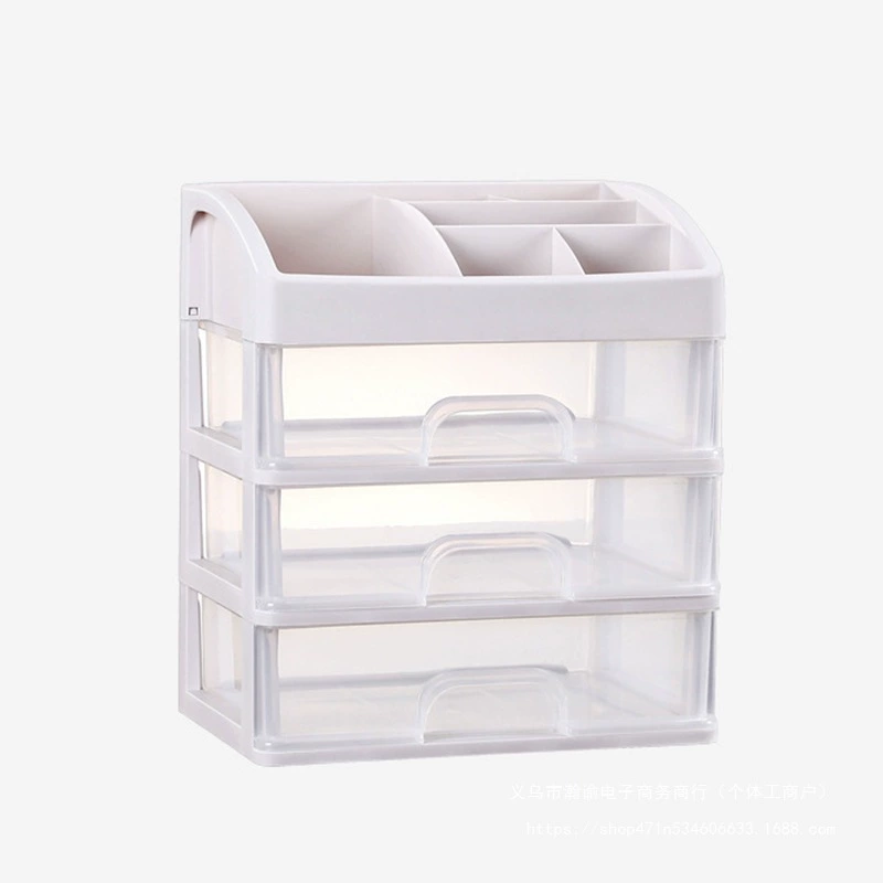 Transparent cosmetic storage box, table dressing table for skin care
