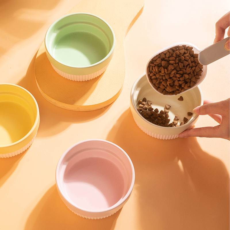 Tazón de cerámica para gatos, tazón de comida para gatos, tazón de comida para perros, tazón de arroz para gatos, tazón de agua de gran calibre, tazón antideslizante, artículos para mascotas a prueba de volcar