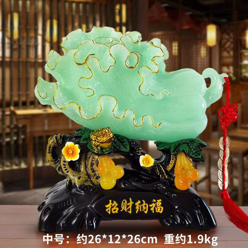 Wholesale Lucky Phnom Penh Jade Cabbage Opening Ornaments Home Living Room Entrance Table Wine Cabinet Decoration Craft Gifts