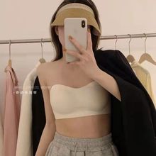 奇迹无肩带隐形硅胶条防滑聚拢小胸无痕内衣上托女士文胸抹胸夏季