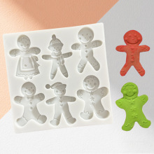 圣诞雪人万圣节姜饼人硅胶模具 翻糖巧克力蛋糕模具 DIY烘焙模具