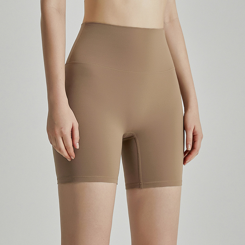 LAHN, pantalones cortos de yoga de tres puntos sin talla, cintura alta, levantamiento de cadera, ropa interior ajustada, pantalones antibacterianos de fitness de tres puntos para mujer