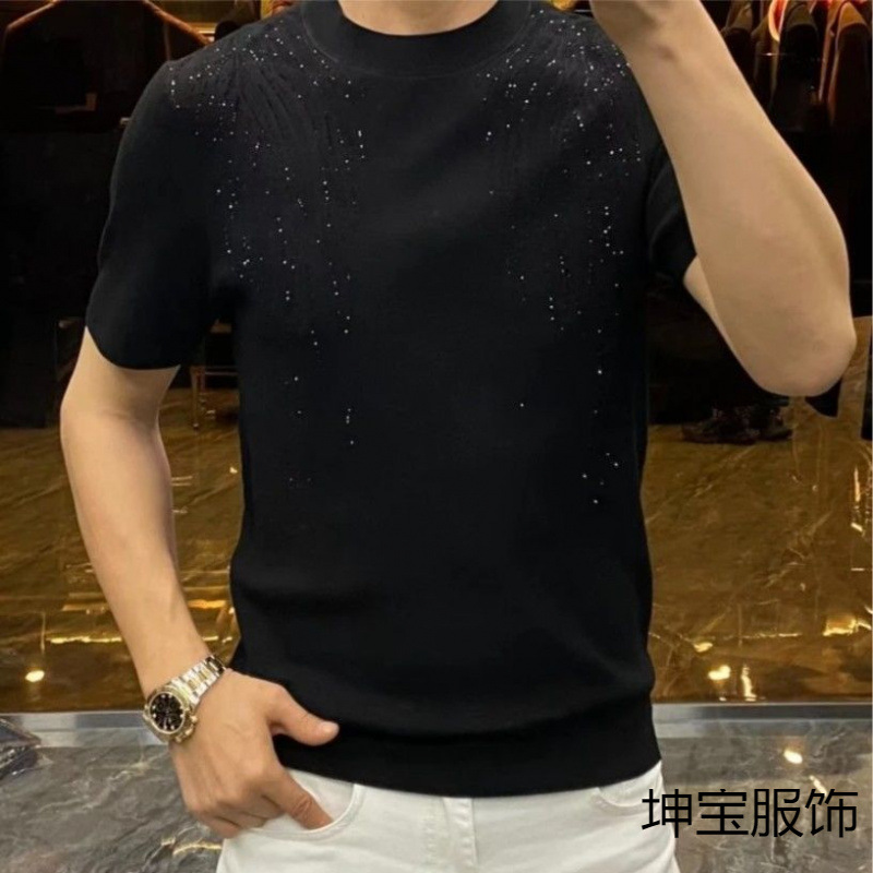 Knitted universal fashionable demi-season sweater with a round…