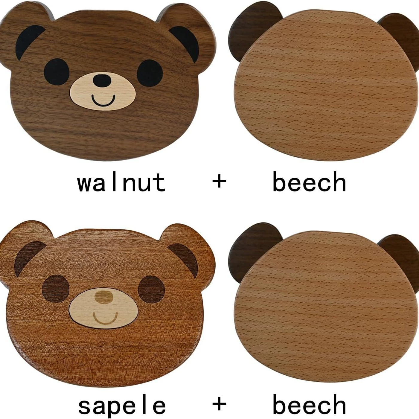 Тщетинная коробка из дерева зубная фея зубная подставка деревянный медведь в форме зубная фея коробка для младенца день рождения подарочная коробка