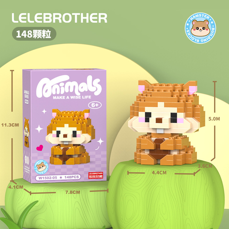 Compatible con muñeco de dibujos animados de huevo de animal de Lego, oso de fresa, bloques de construcción de Linna, juguetes educativos ensamblados para niños al por mayor