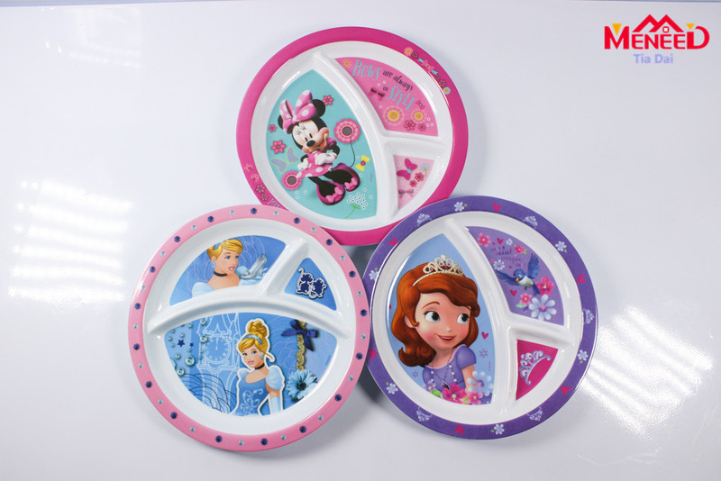 Melamine Cartoon Melamine Household Plastic Three-Compartment Plate Cute Kidsren's Separated Dinner Plate Can Be Customized Melamine Cartoon Melamine Household Plastic Three-Compartment Plate Cute Kidsren's Separated Dinner Plate Can Be Customized