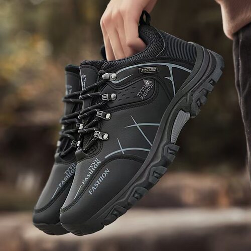Autumn New Plus Size Men's Sports Anti-Slip Workwear Boots Hiking Shoes for Construction site Work Durable Men's Shoes