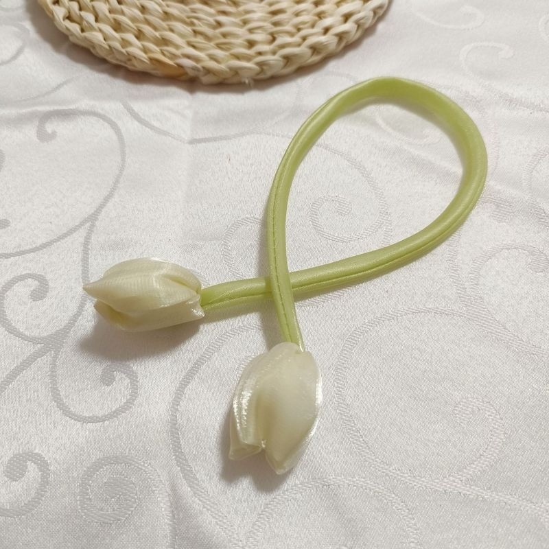 新款郁金香花丝带手工diy饰品百搭头饰发饰服饰假花材料装饰批发|undefined