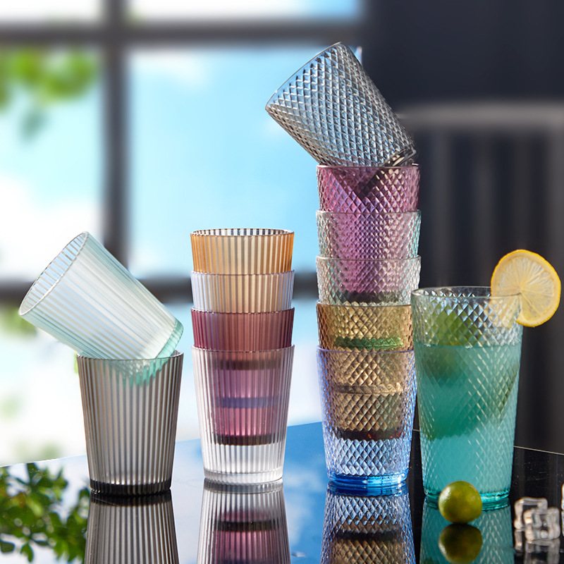 Tazas de color acrílico bar de hotel tazas de cóctel tazas de cerveza tazas de restaurante comerciales tazas de agua a prueba de caídas tazas de jugo