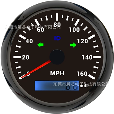 Mileage with Direction Light — Other vehicle instruments - cx8351b-black-plate-and-black-cover-160mph