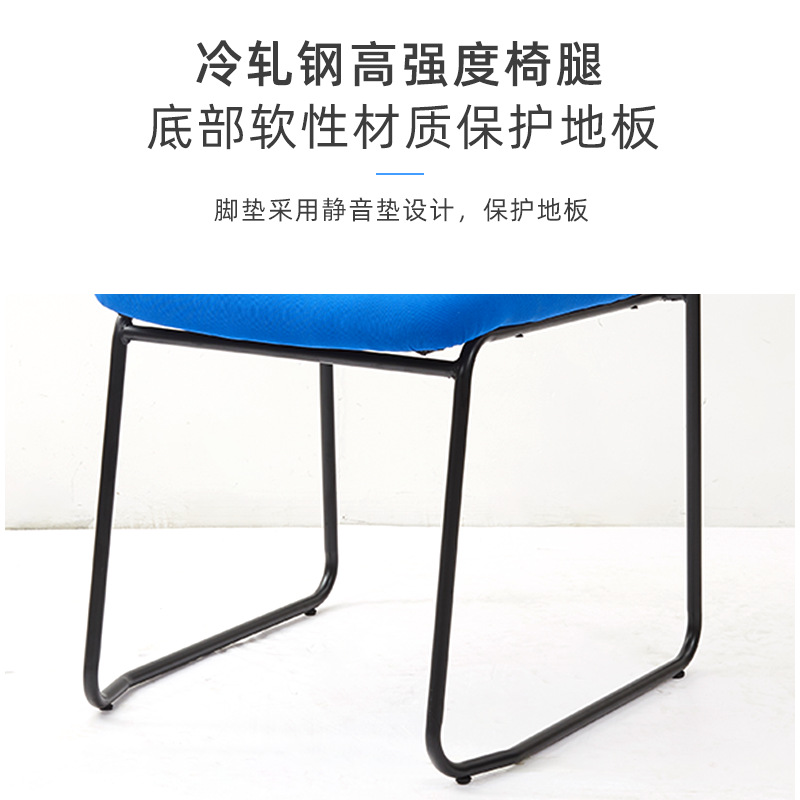 Silla apilable Jesar para reuniones, capacitación, oficina, con tapizado en tela, sin brazos, sencilla, para personal y conferencias. image 5