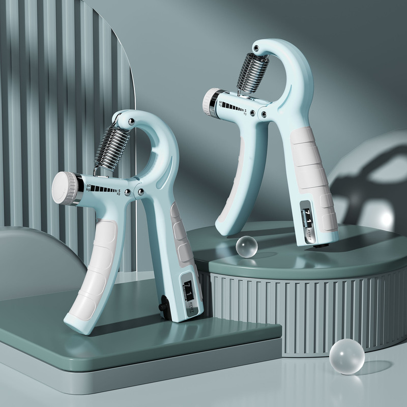 計数握力器R型はトレーニングフィットネス器材腕指力リハビリトレーニングゴム取っ手5-60KGを調節できる|undefined