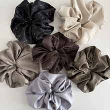 韩国闪钻缎面满天星高级感优雅大肠发圈女氛围感布艺发饰头花发圈