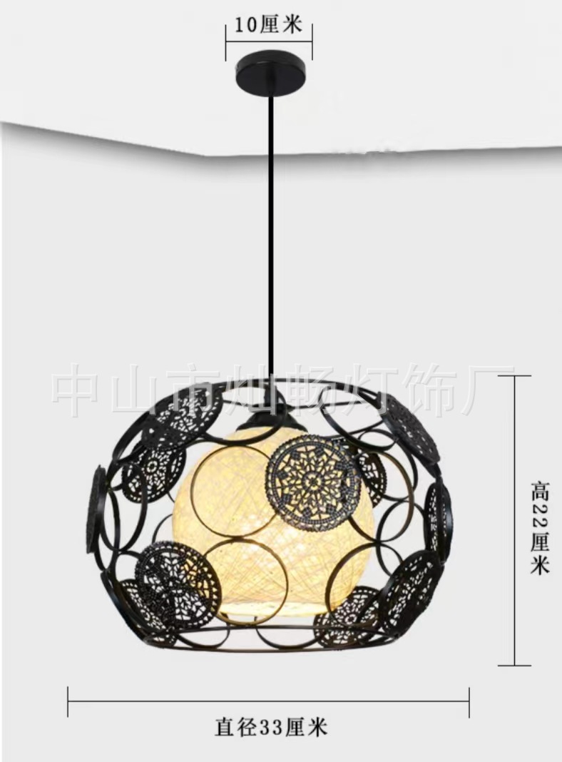 Estilo industrial nórdico personalidad creativa simple restaurante moderno Hotpot Bar Bar Barbería Landelier de cabeza única