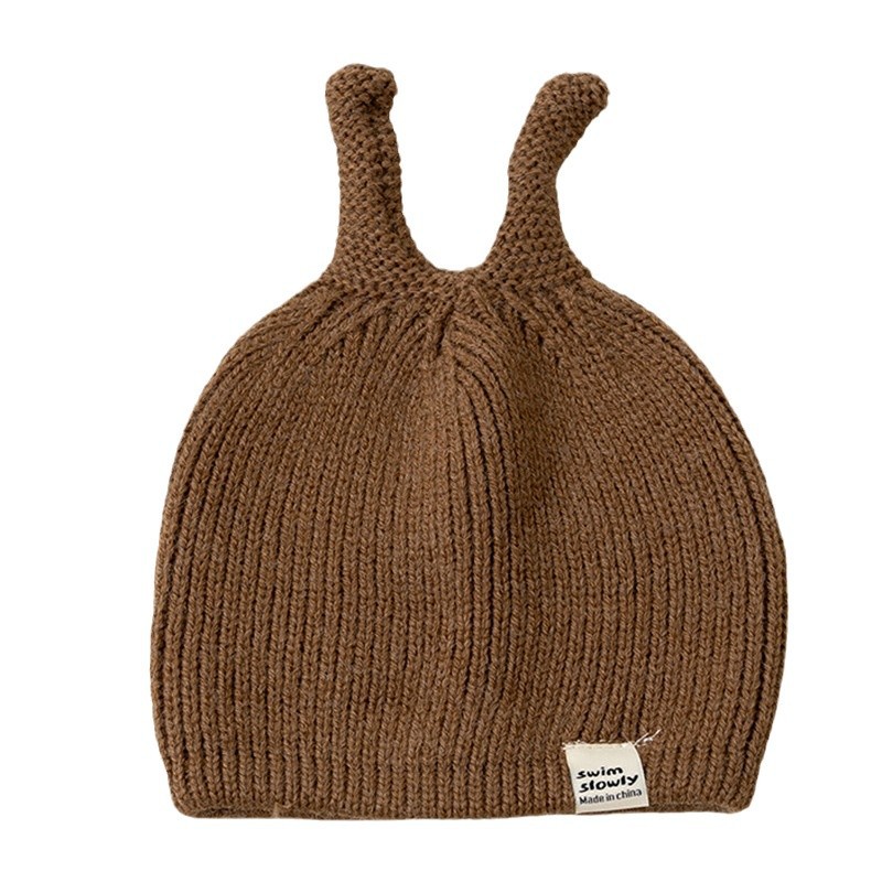 Sombrero para bebés otoño y invierno pequeño mes gorra de punto gorra de lana para bebés bebés caliente bebé bebé