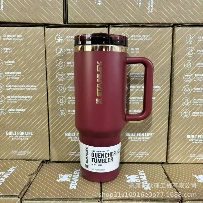 Amazon S*anley 40oz カラーカーカップ ハンドル付き 保温保冷 タイダイシリーズ アイスバーカップ 卸売 B|undefined