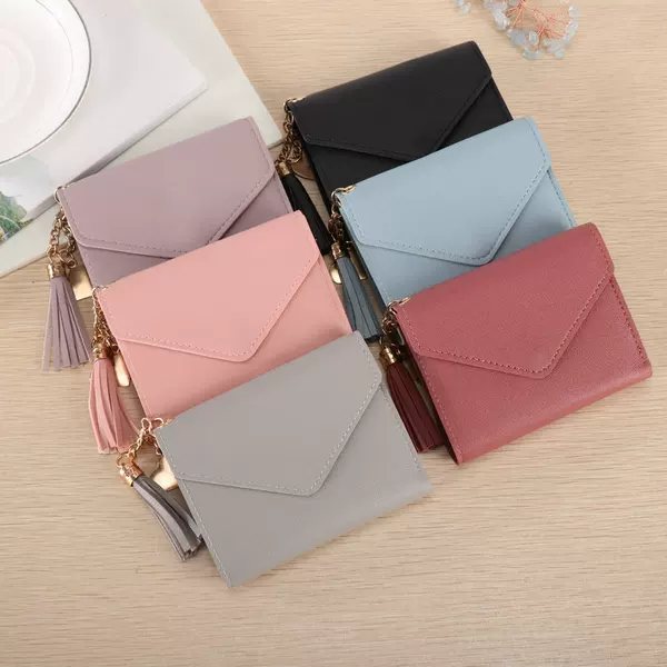 Solid Color Phone Bag Short Style Women's Card Holder 2025 All Seasons Simple Versatile Coin Purse Pendant Wallet Women's Card Holder