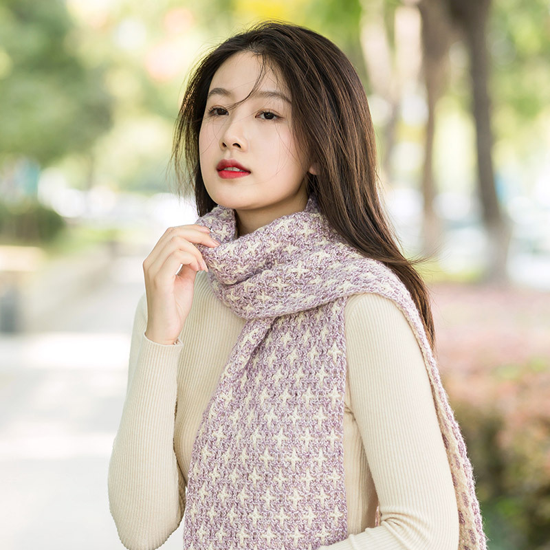 苏苏姐家倾悦情侣围巾手工礼物diy编织毛线粗线送男友钩针材料包