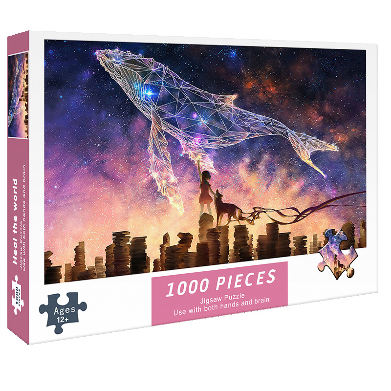 1.000 piezas de rompecabezas 1000 piezas de rompecabezas para niños versión para adultos niños y niñas de descompresión serie de curación de más de 6 años de edad 8-10 años