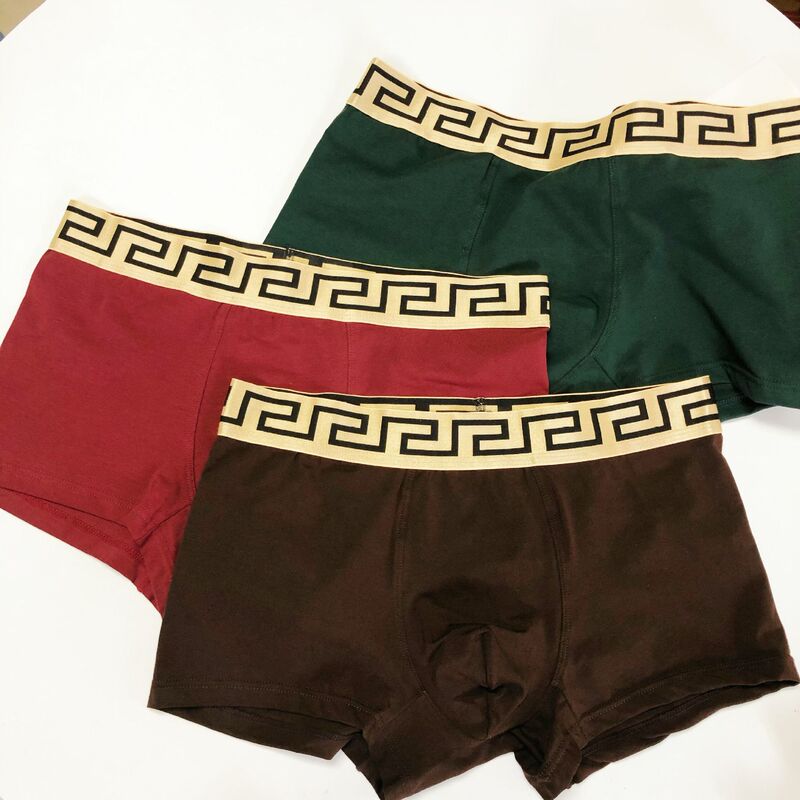Tommy's Summer New Candy Color Gold Belt Men's Boxer Briefs Cotton Fabric Comfortable Softness