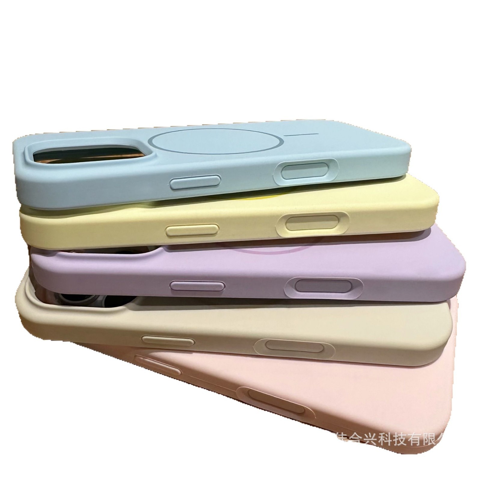 Funda de silicona líquida con anillo magnético y botón de IA anticaída todo en uno, compatible con Apple 17, iPhone 16 y iPhone 14 (orificio grande)