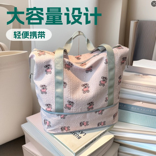 Capacious travel bag, handheld shoulder bag, luggage storage bag