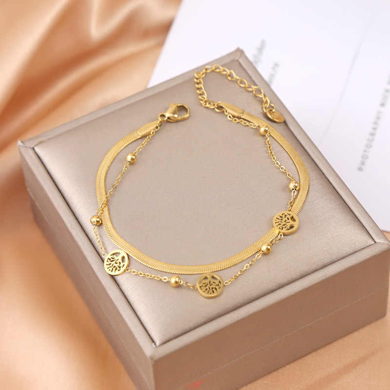 Ventas transfronterizas calientes nuevas pulseras de acero de titanio personalidad femenina de alto nivel diseño ligero de lujo moda temperamento versátil joyería de acero de titanio image 51