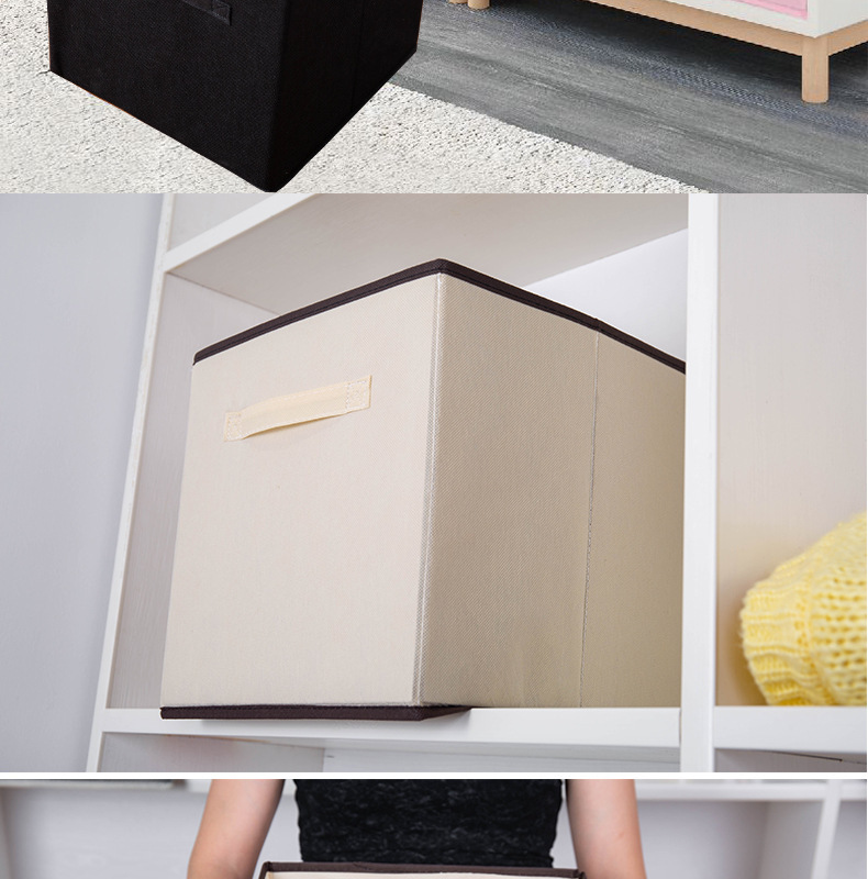 Tragbarer Stoff-Organizer ohne Deckel für Kleidung, Unterwäsche, Socken, zusammenklappbare Aufbewahrungsbox, Staublschutz-Aufbewahrungskorb
